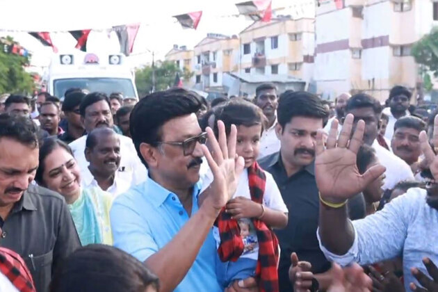 MK Stalin campaigns for DMK candidate Ma Subramanian in Saidapet ahead of Tamil Nadu polling