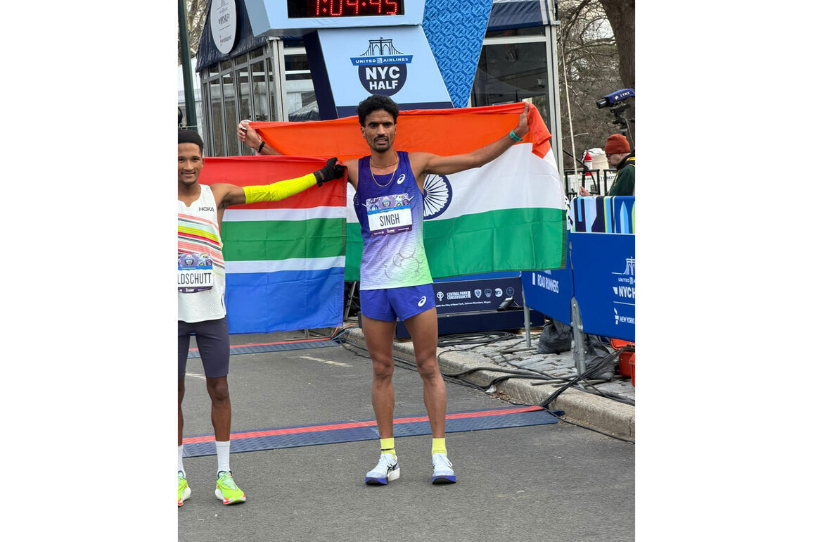 Gulveer Singh breaks national record at New York City Half Marathon 2026