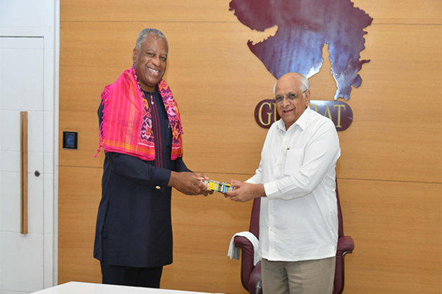Former Nigerian Foreign Minister Onyeama meets Gujarat CM, praises diaspora ties, state's development