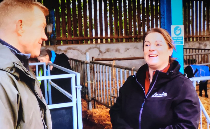 Elaine Smith with Adam Henson