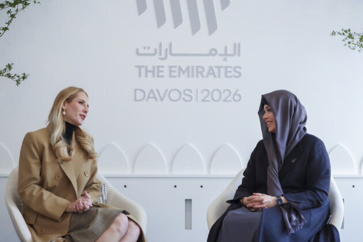 Latifa bint Mohammed meets with Ecuador's First Lady on sidelines of World Economic Forum in Davos