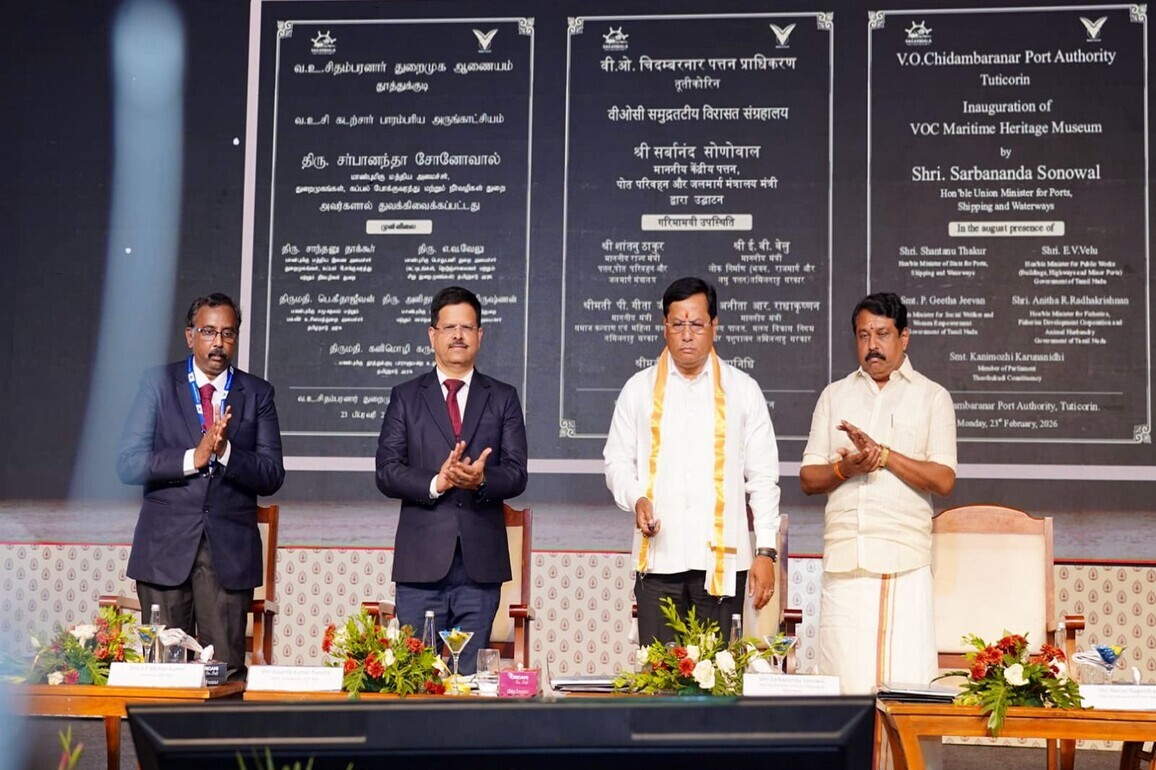Union Minister Sonowal launches over Rs 1,500 crore projects at VOC Port; focus on green, digital modernisation