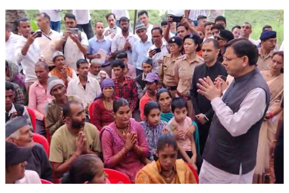 Uttarakhand CM Dhami inspects disaster-affected areas in Kapkot, assures support to affected families