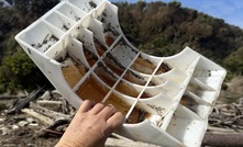 One of the recovered clamps