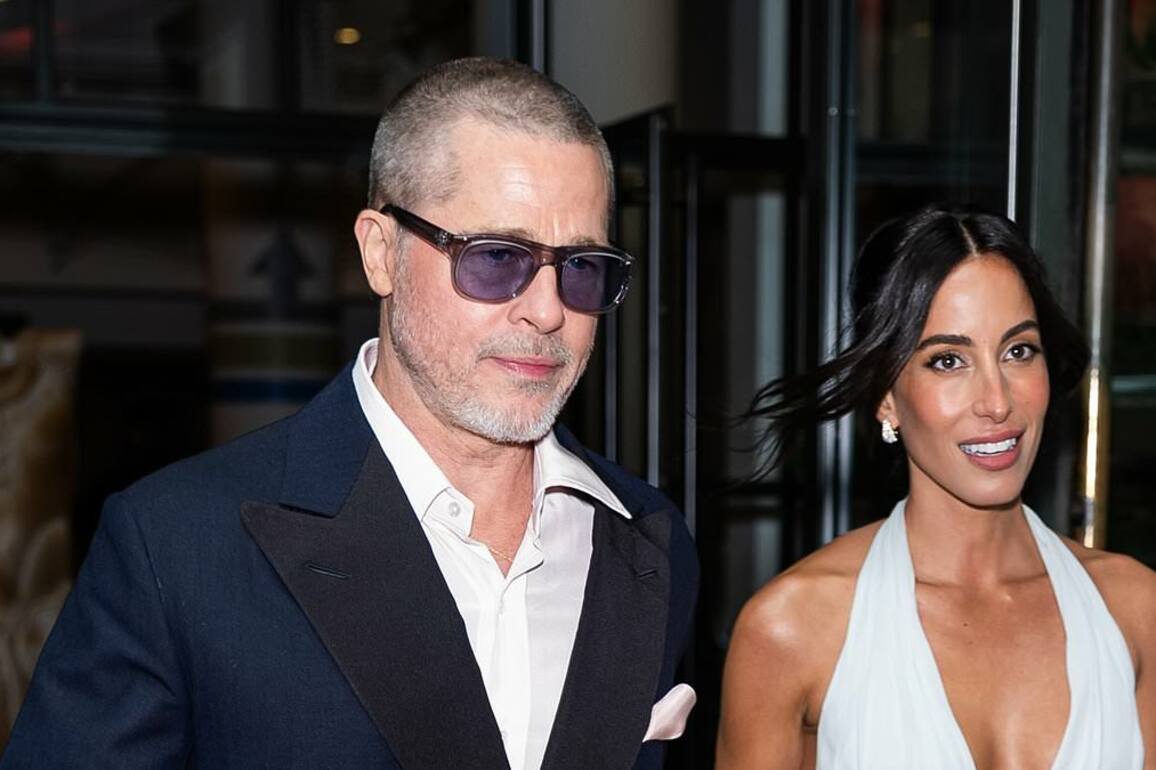 Brad Pitt's girlfriend Ines de Ramon dons risque bridal-inspired ensemble at glitzy F1 premiere