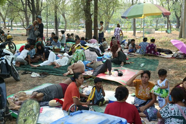 (SpotNews)MYANMAR-MANDALAY-EARTHQUAKE-AFTERMATH