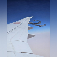 PM Mod's aircraft escorted by F15s of Royal Saudi Air Force in the Saudi airspace