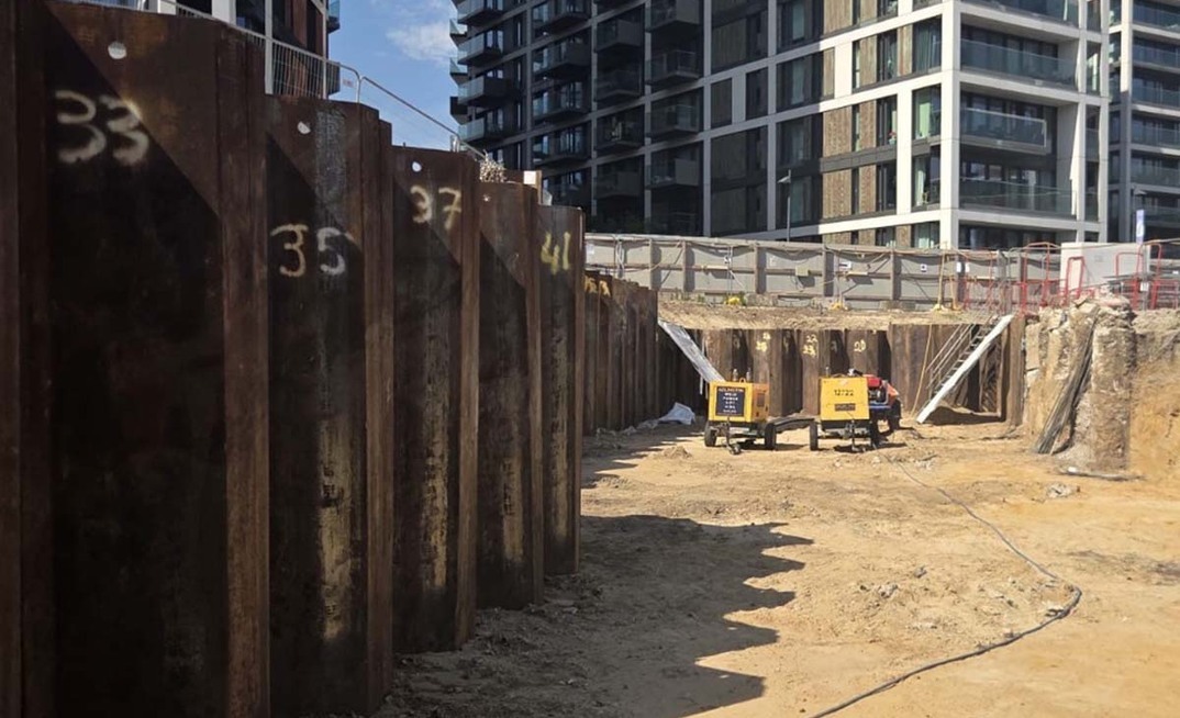 Sheet piling work complete at The Ropeyards