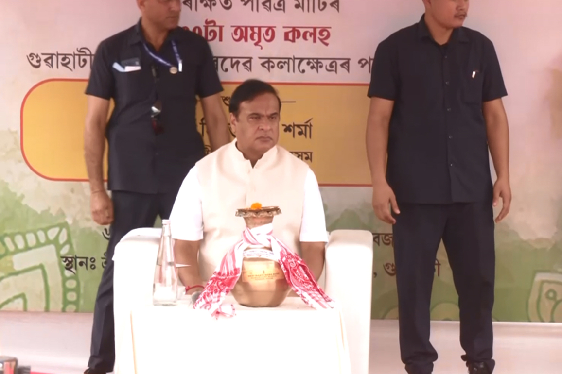 Assam: CM Sarma flags off Amrit Kalash Yatra with 270 Kalash for construction of Kanaklata Barua State University