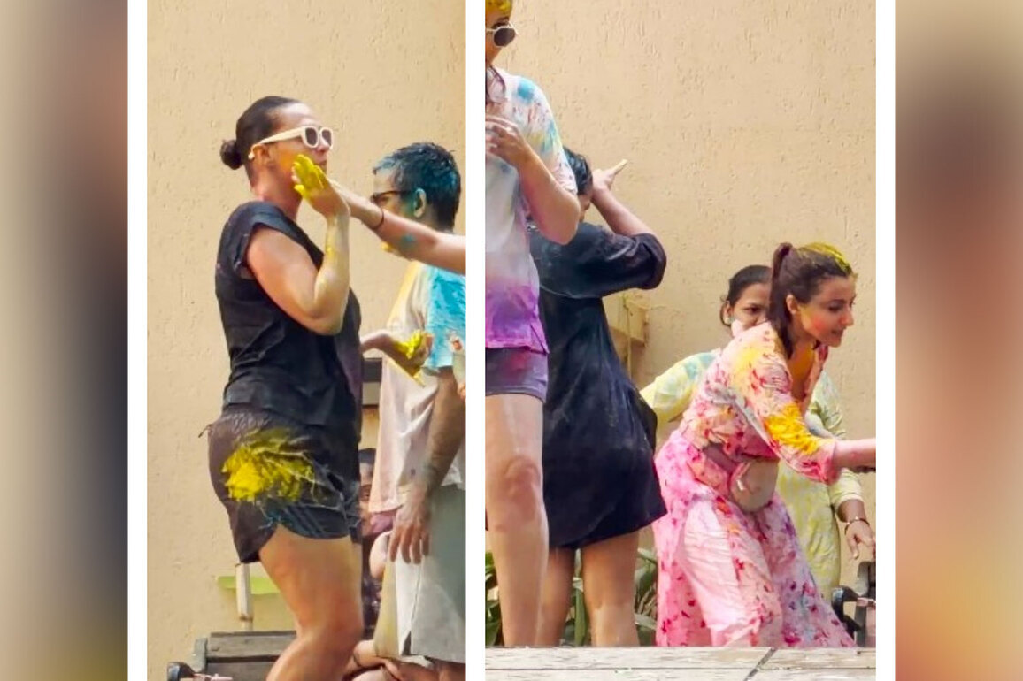 Ranbir Kapoor, Soha Ali Khan, Neha Dhupia enjoy Holi festivities with their kids