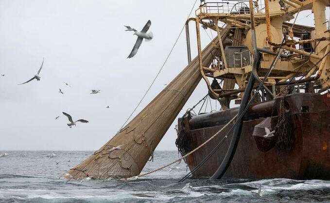 Helen Mary supertrawler in the North Sea | Credit: Greenpeace UK