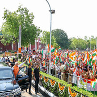 "Extremely delighted to be in this great city": PM Modi expresses gratitude to Vadodara after roadshow