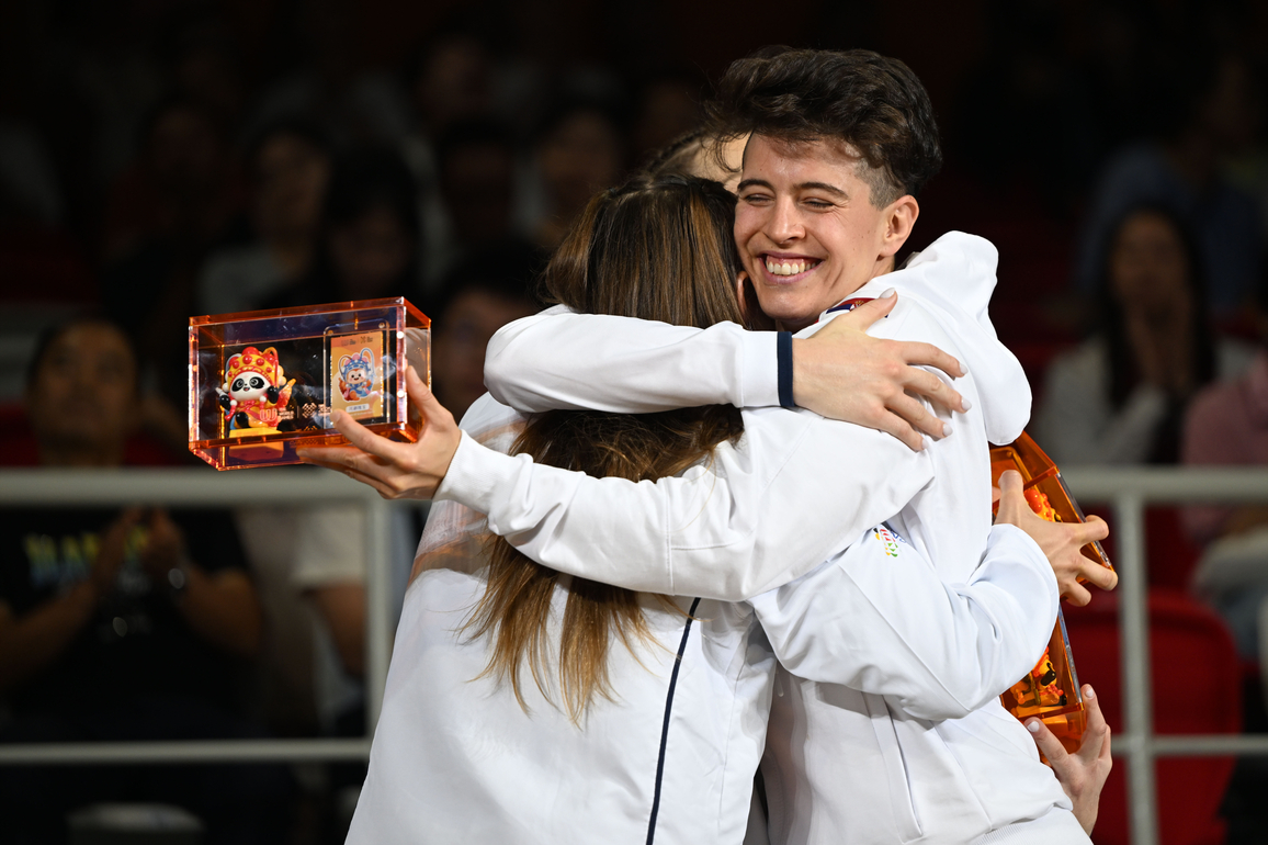 (SP)CHINA-CHENGDU-THE WORLD GAMES 2025-KICKBOXING-WOMEN'S K1 -70KG-VICTORY CEREMONY (CN)
