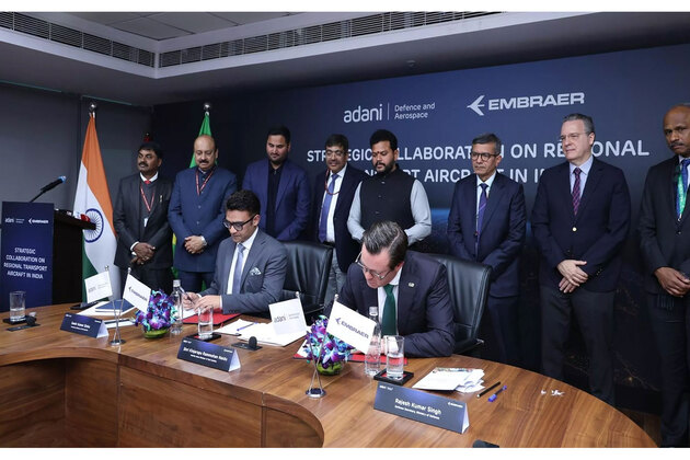 Adani, Embraer sign Pact to manufacture aircraft in India