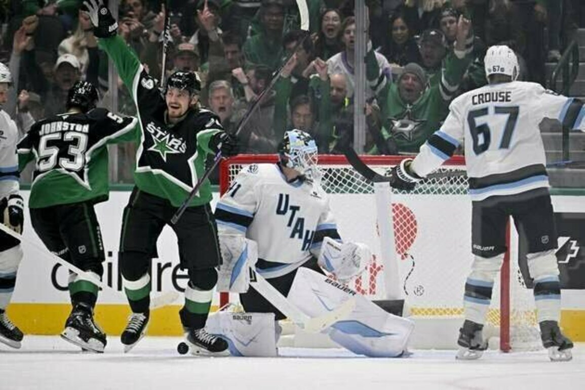 Wyatt Johnston's power-play goal guides Stars past Mammoth