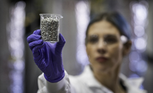 Endolith Mining's Dr Liz Dennett examines mineralised material used in microbial copper recovery research