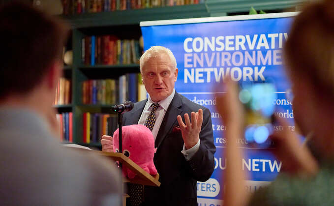 Graham Stuart speaks at the CEN's autumn reception on 2 September | Credit: Josh Caius, CEN