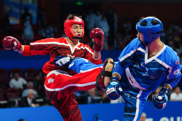 (SP)CHINA-CHENGDU-THE WORLD GAMES 2025-KICKBOXING-MEN'S POINT FIGHTING -74KG-QUARTERFINALS (CN)