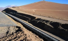 A conveyor belt similar to this one will be used at the Chuquicamata mine