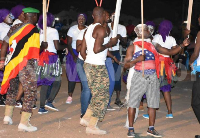   soldiers performing a cultural dance