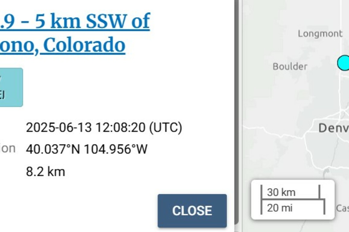 Small earthquake hits Dacono Friday morning