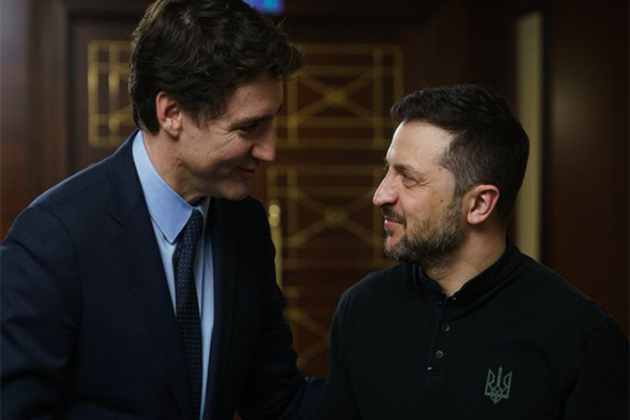 "Fight for lasting peace cannot be won alone," Canadian PM pledges support to Ukraine