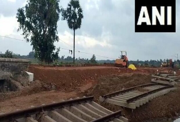 Railway track damaged due to heavy rainfall in Tamil Nadu's Thoothukudi