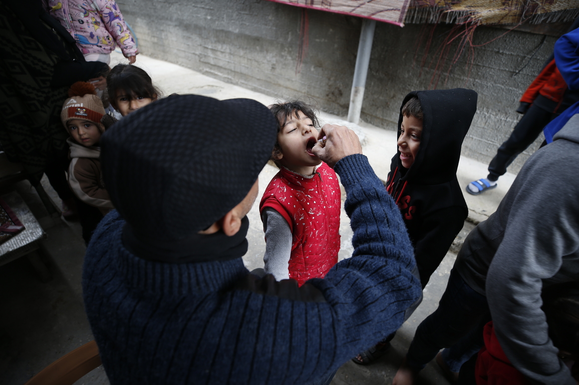 MIDEAST-GAZA-JABALIA-POLIO VACCINATION