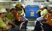 Interior of a refuge chamber during underground emergency response training. Photo: Stata Worldwide