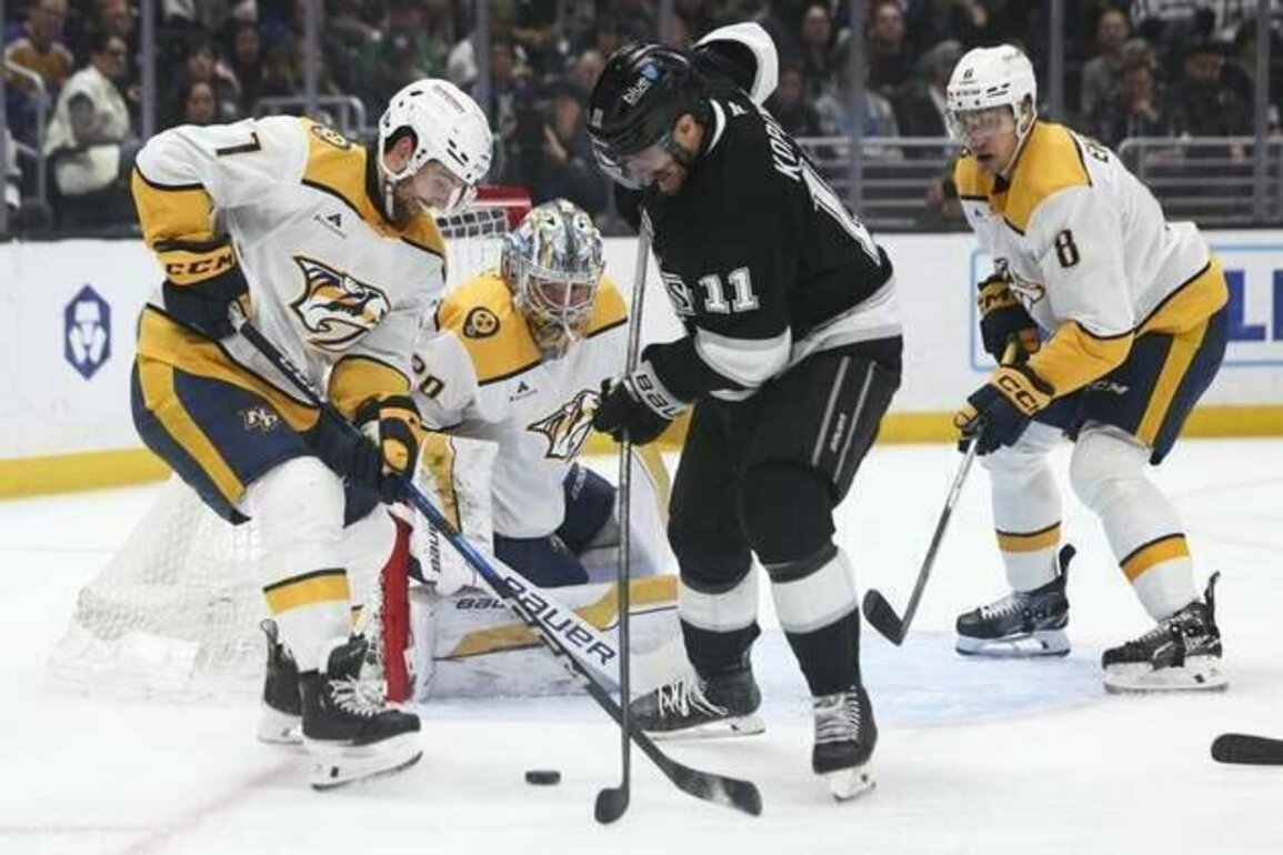 Ryan O'Reilly (3 points), Predators topple Kings in shootout