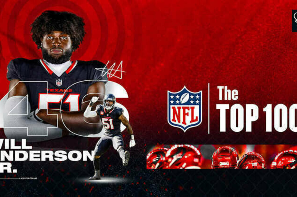 Will Anderson Jr. named #46 in NFL Top 100