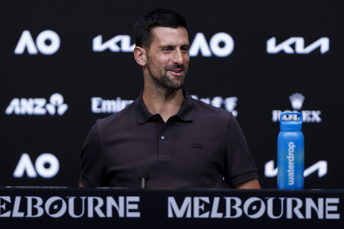 (SP)AUSTRALIA-MELBOURNE-TENNIS-AUSTRALIAN OPEN-PRESS CONFERENCE-NOVAK