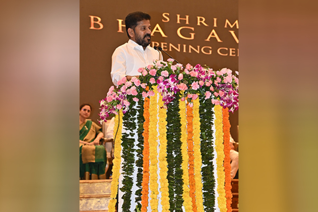 Telangana CM Revanth Reddy inaugurates "Shrimad Bhagavatam Part-1" film project at Ramoji Film City
