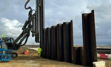 ‘Green’ steel Emirates Steel EZ38-700 Grade S430 GP sheet piles are being used on a UK highway project to reduce the project’s carbon footprint Credit: Sheet Piling (UK) Ltd