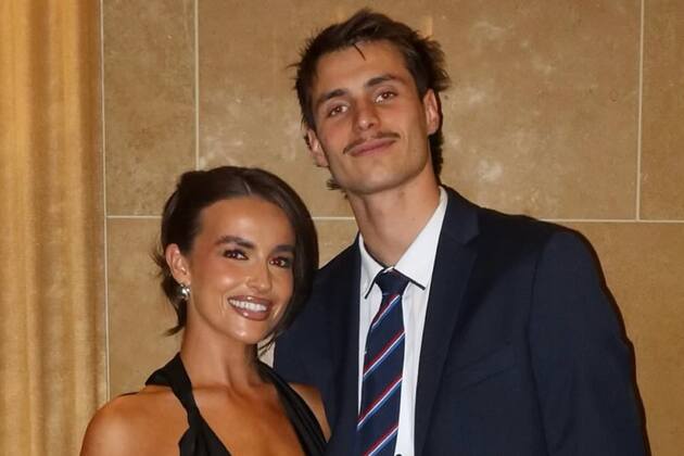 AFL star Caleb Poulter debuts new girlfriend - who bears a striking resemblance to his ex