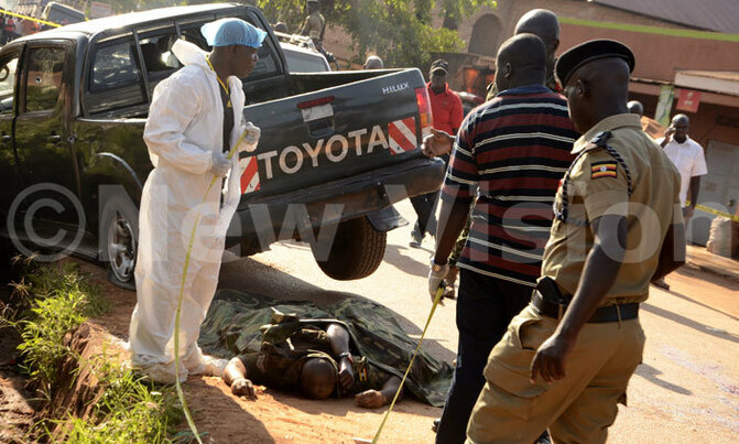 Maj Kiggundu murder scene in pictures Maj Kiggundu murder scene in pictures