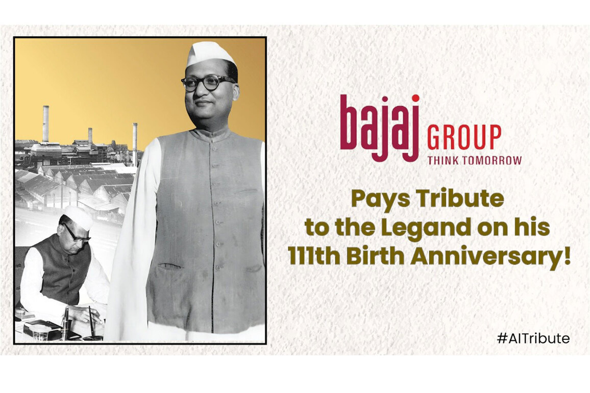 Shishir Bajaj and Bajaj Group family honour Shri Kamalnayan Bajaj on his 111th birth anniversary with an AI video celebrating his life and legacy