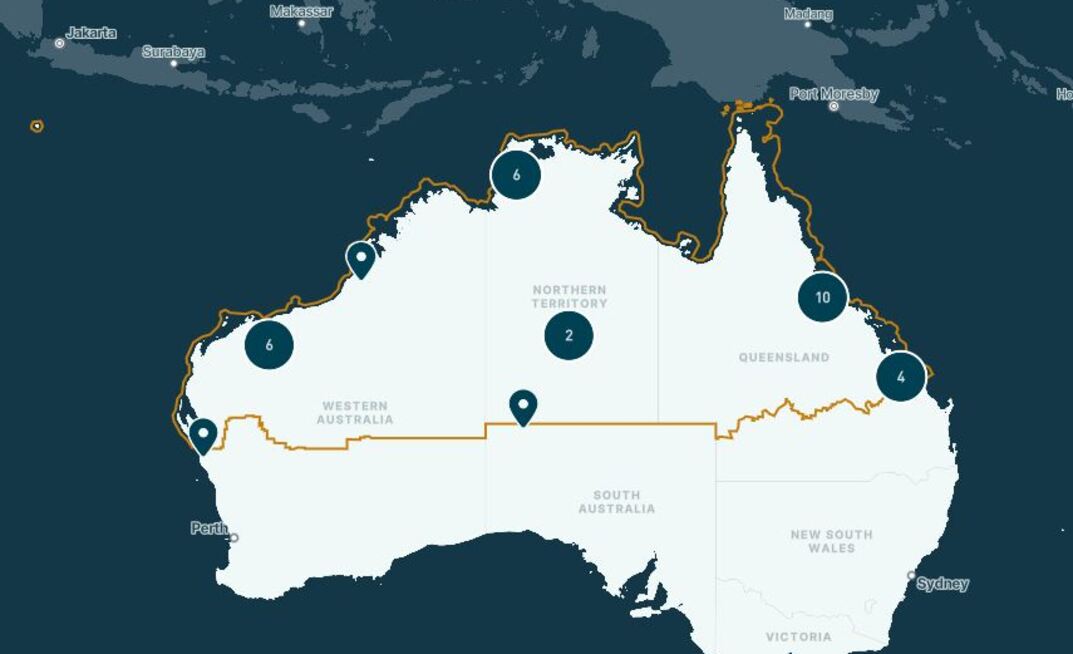 NAIF project locations.