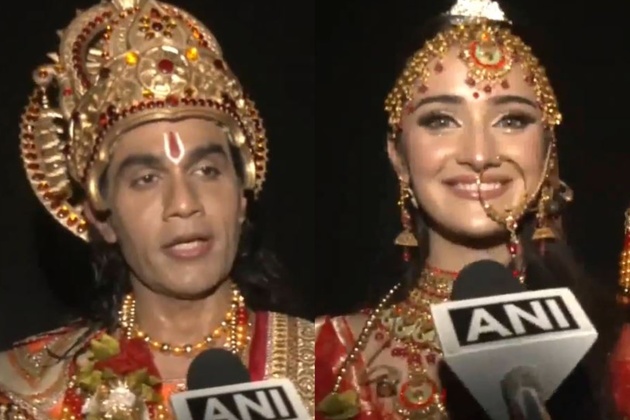 Ayodhya's Ramleela: "Overwhelmed", says Rahul Bhuchar on portraying Lord Ram; Miss Universe India Manika delighted with first acting role as Maa Sita