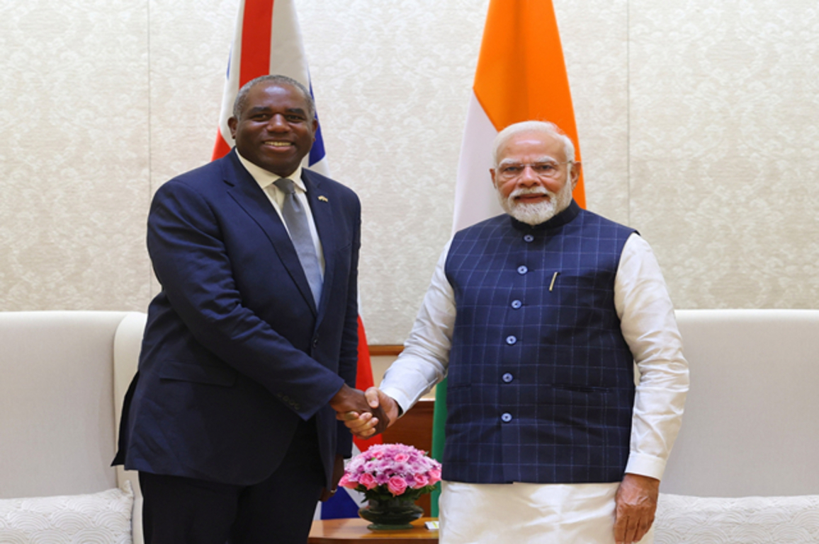 Prime Minister Narendra Modi meets UK Foreign Secretary David Lammy