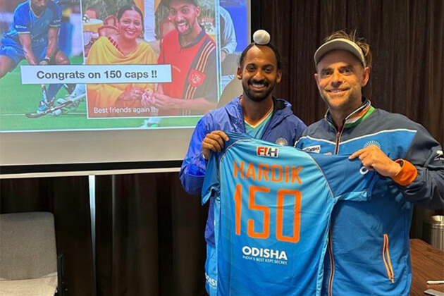 Hockey India extends wishes to Hardik Singh for completing 150 international caps
