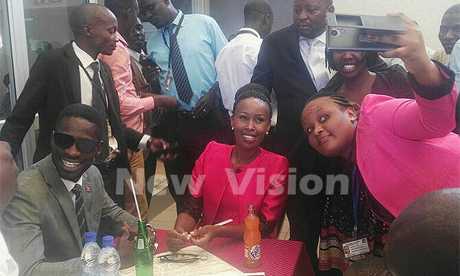 Bobi Wine at Parliament to be sworn in Bobi Wine at Parliament to be sworn in