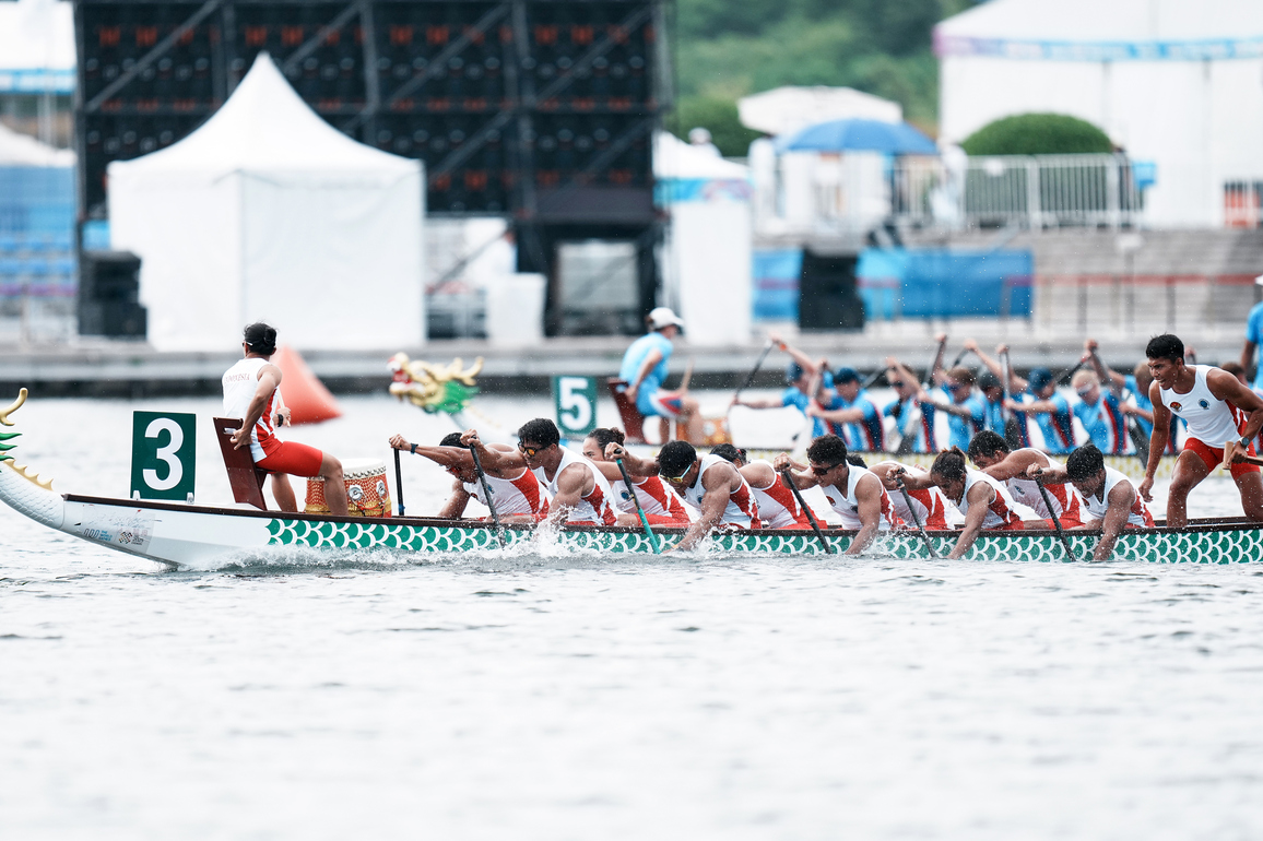 (SP) CHINA-CHENGDU-THE WORLD GAMES 2025-DRAGON BOAT-10-SEATER 500M-SEMIFINALS (CN)