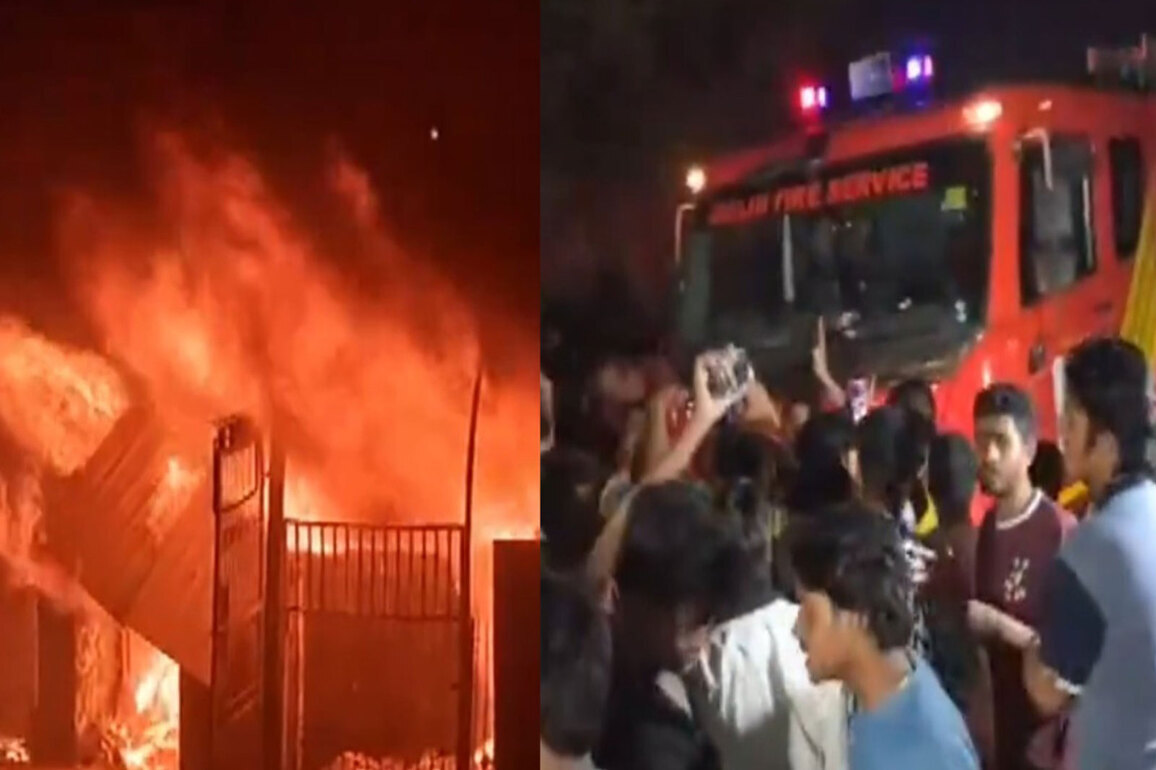 Delhi Shastri Park furniture market fire: Angry locals pelt stones at fire tenders over reported delay in initial response