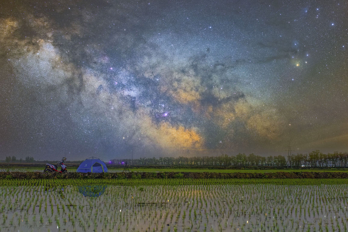 (EcoChina)CHINA-HEILONGJIANG-PADDY RICE FIELDS-STARRY SKY (CN)