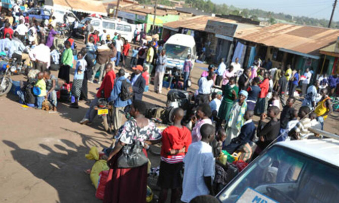 Lira students stranded at Bus Park Lira students stranded at Bus Park
