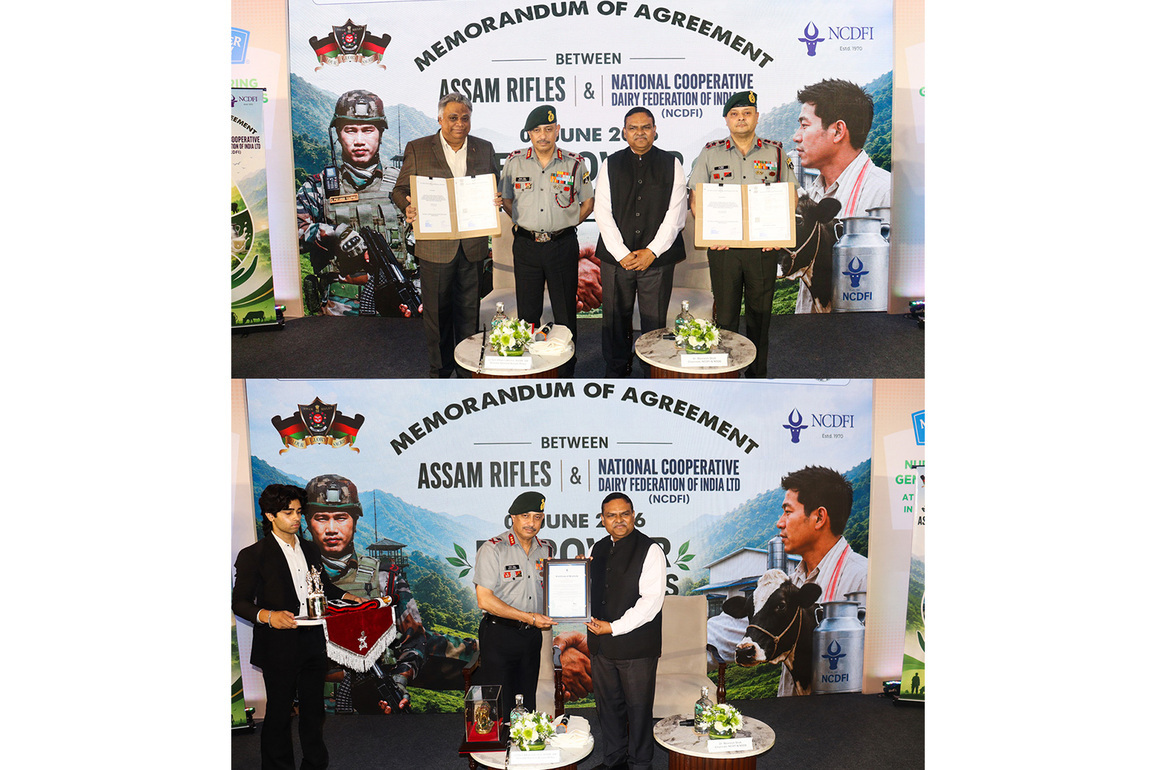 NCDFI, Assam Rifles sign MoA to strengthen milk procurement through dairy cooperatives