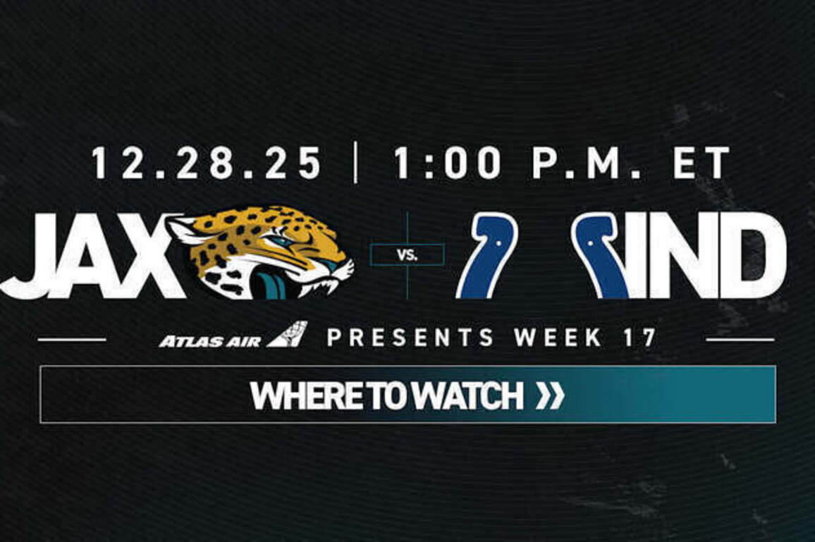 Where to Watch: Jaguars vs. Colts, Week 17 of 2025 NFL Season