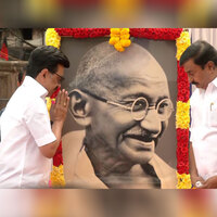 Tamil Nadu CM Stalin pays tribute to Mahatma Gandhi on his 156th birth anniversary