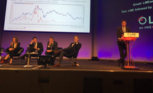 Guy Wolf speaking at LME Week. PICTURE: LME)
